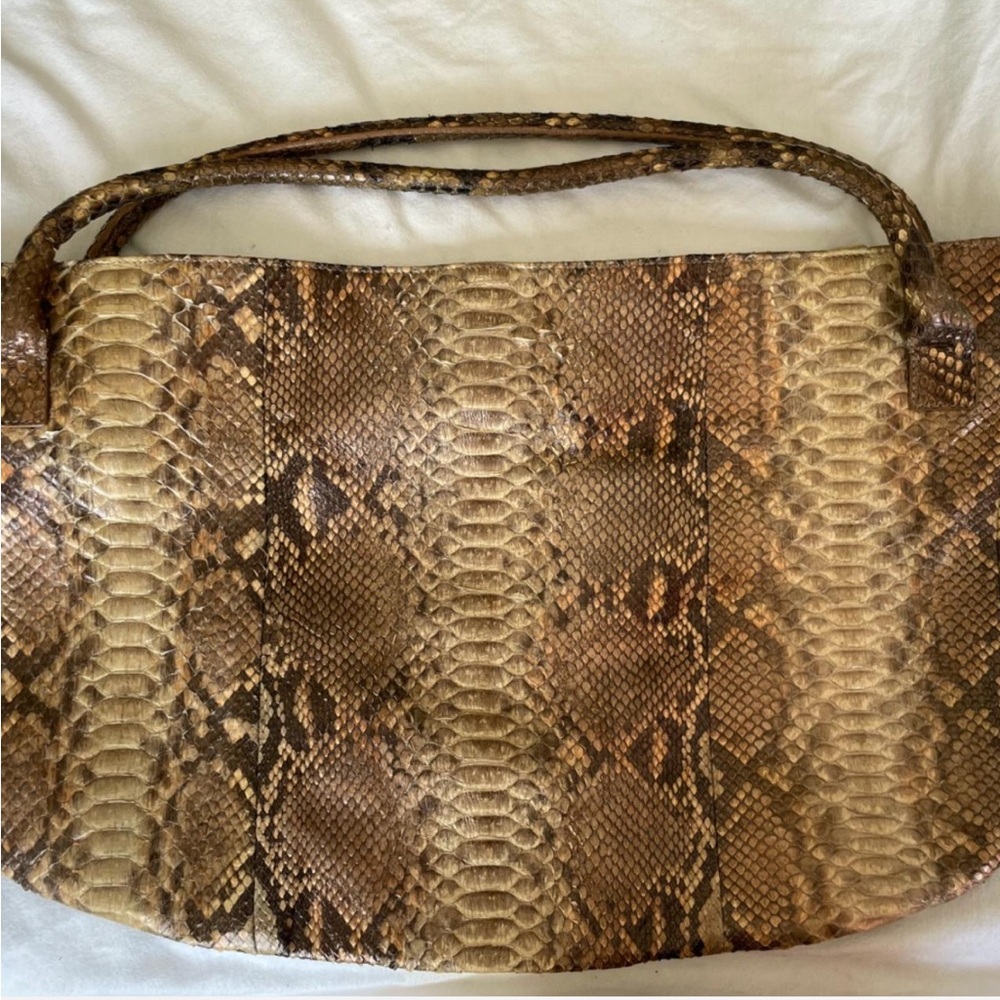 Vintage Devi Kroell Handle Bag, Brown Python